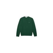 Lacoste Klassisk Crew Neck Sweater Green, Herr