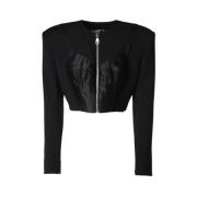 Dolce & Gabbana Svarta Jackor med Rund Halsringning Black, Dam