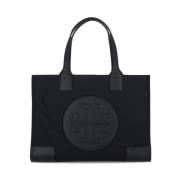 Tory Burch Svart Eco Läder Axelväska med Double T Logo Black, Dam