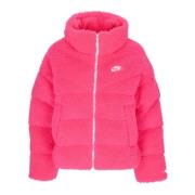 Nike Hög Pälsjacka för Kvinnor Pink, Dam