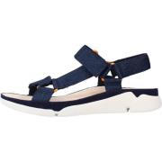Clarks Stiliga platta sandaler för kvinnor Blue, Dam