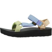 Teva Bekväma platta sandaler för kvinnor Multicolor, Dam