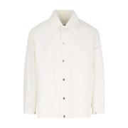 Jil Sander Retro Logo Vit Bomullsjacka White, Herr