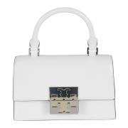 Tory Burch Trend Spazzolato Mini TopHandle Väska White, Dam