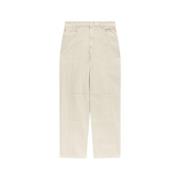 Isabel Marant Étoile Ecru Denim Löst Sittande Byxor Beige, Dam