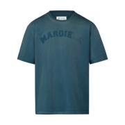 Maison Margiela Tjock Blå Logo Jersey T-shirt Blue, Herr