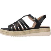 Geox Flat Sandals Black, Dam