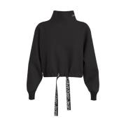 Calvin Klein Jeans Högkrags Fleece Sweatshirt Black, Dam