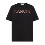 Lanvin T-shirt med logotyp Black, Herr