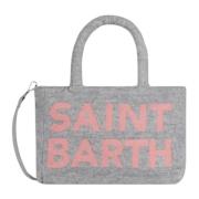 MC2 Saint Barth Handväskor - Ull Polyester Blandning Gray, Dam