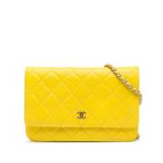 Chanel Vintage Pre-owned Läder chanel-vskor Yellow, Dam