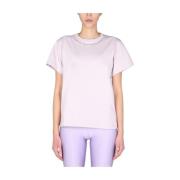 Helmut Lang Regelbunden passform T-shirt Pink, Dam