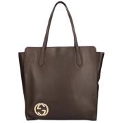 Gucci Vintage Pre-owned Läder totevskor Brown, Dam