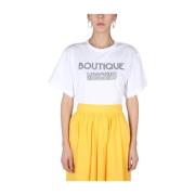 Boutique Moschino Logotyp-t-shirt White, Dam