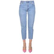 Re/Done Fem fickjeans Blue, Dam