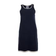 Chanel Vintage Pre-owned cashmere dress with pouch pocket Blue, Dam