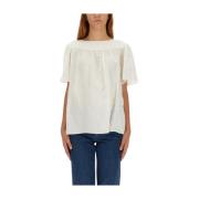 Aspesi Regular Fit Bomullsskjorta - Tillverkad i Spanien White, Dam