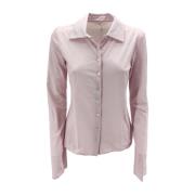Xacus Micro Pied de Poule Slim Fit Skjorta med Långa ärmar Pink, Dam