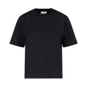 Alexander McQueen Stiliga Dam T-shirts i Svart och Grå Black, Dam