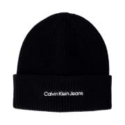 Calvin Klein Jeans Höst/Vinter Bomull Beanie Black, Dam