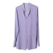 Seafarer Silke V-ringad Blus Purple, Dam