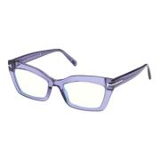 Tom Ford Blå Block Glasögonbågar Purple, Unisex