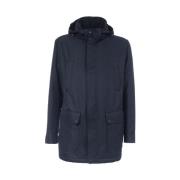 Paul & Shark Typhoon Parka med Avtagbar Huva Blue, Herr