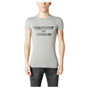 Emporio Armani T-Shirts Gray, Herr