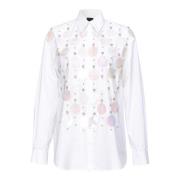 Pinko Poplin skjorta med paljettsömn White, Dam