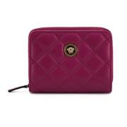 Versace Lyxig Lila Nappa Läder Plånbok Purple, Dam