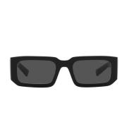 Prada Rektangulära solglasögon med unik stil Black, Unisex