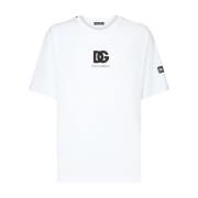 Dolce & Gabbana Logo Print T-Shirt White, Herr