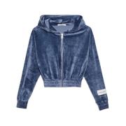 Hinnominate Sammet Dragkedja Hoodie Blue, Dam