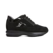 Hogan Höj din sneaker-spel med svarta interaktiva sneakers Black, Dam