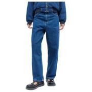 Carhartt Wip Jeans med logopatch Blue, Dam