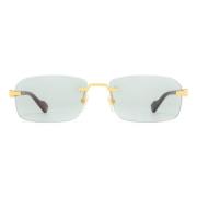 Gucci Fyrkantiga solglasögon för män och kvinnor Yellow, Unisex