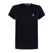 Polo Ralph Lauren Svart Bomull T-shirt Black, Dam