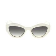 Prada Solglasögon med oregelbunden form och elegant design White, Unis...