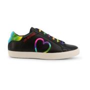 Love Moschino Lädersneakers för Kvinnor Black, Dam