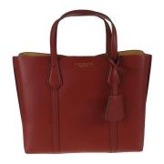Tory Burch Perry Triple-Compartment Liten Tote Brown, Dam