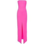 Solace London Hot Pink Strapless Klänning med Framslits Pink, Dam