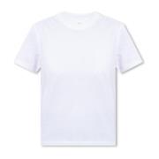 Ami Paris Bomullst-shirt med logotyp White, Dam