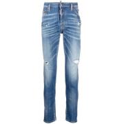 Dsquared2 Blå Distressed Skinny Jeans Blue, Herr