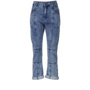 10Days Cropped Jeans - Stilfull och Trendig Blue, Dam