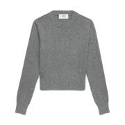 Ami Paris Cashmere Tröja i Grått Gray, Dam