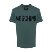Moschino Gröna Logo Print T-shirts och Polos Green, Herr