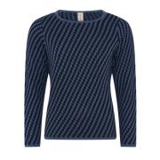 Skovhuus Speciell Rutig Pullover Blus Black, Dam