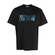 Versace Jeans Couture Svart T-shirt med Couture Branding Black, Herr