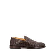 Brunello Cucinelli Intrecciato Calfskin Penny Loafer Brown, Herr