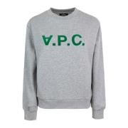 A.p.c. Grå Sweaters Rak Passform Gray, Dam